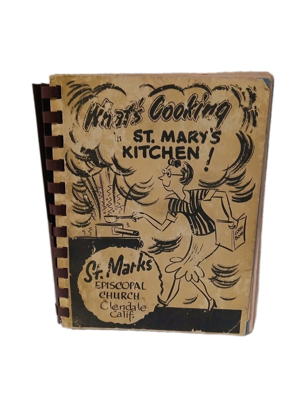 Vintage Cookbook Whats Cooking St Marks Episcopal Church Glendale Calif Spiral